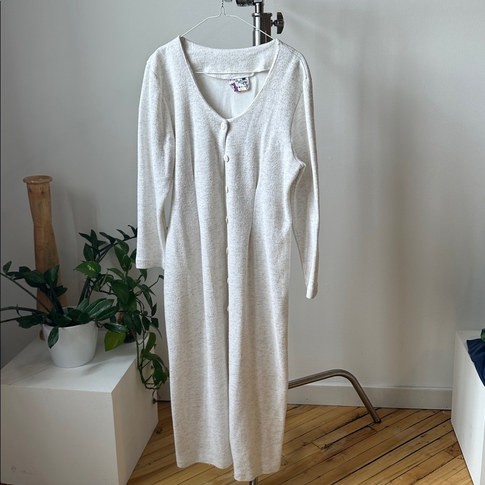 White/grey Heather Long dress